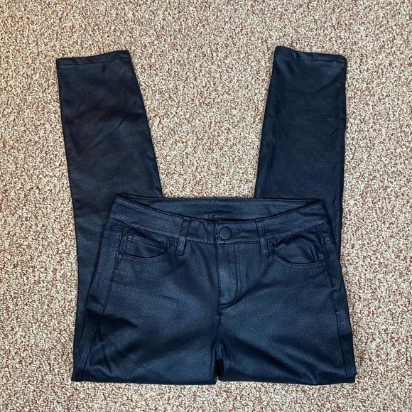 Design Lab Black Faux Leather Pants 27 - Picture 1 of 4